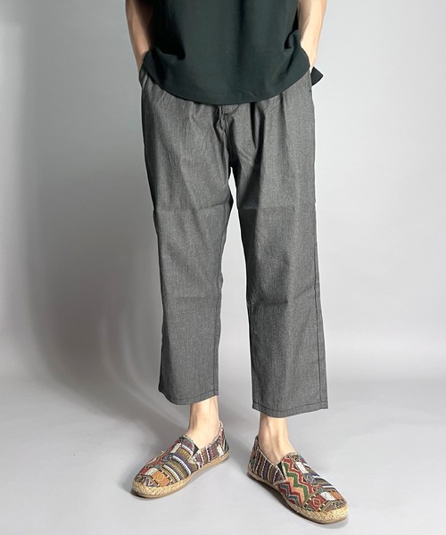 BEATJIVE（ビートジャイブ）の「クロップドパンツ シャンブレー デニムパンツ スラックス 薄手 メンズ（デニムパンツ・メンズ・インディゴブルー/ブラック系その他/ライトブルー・2/3）」の18枚目の写真