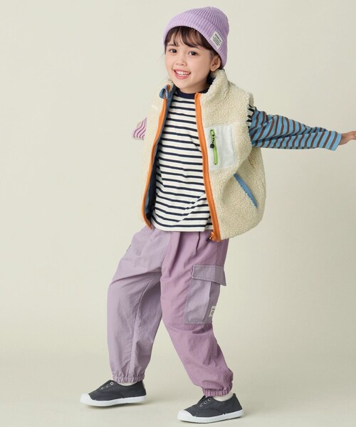 BEAMS mini（ビームスミニ）の「ボーダー ロングスリーブ Tシャツ 2024FW （90～140cm）（Tシャツ/カットソー・キッズ・レッド系その他/ホワイト系その他5/ライトブルー/その他・90/100/110/120/130/140/150）」の9枚目の写真