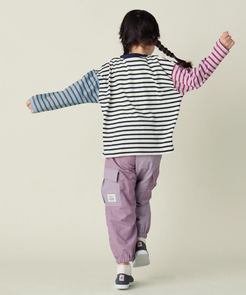 BEAMS mini（ビームスミニ）の「ボーダー ロングスリーブ Tシャツ 2024FW （90～140cm）（Tシャツ/カットソー・キッズ・レッド系その他/ホワイト系その他5/ライトブルー/その他・90/100/110/120/130/140/150）」の11枚目の写真