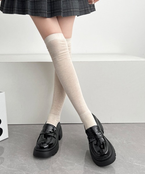 Shoes in Closet(シューズインクローゼット)の「軽量 厚底 タンクソール ヒールアップ コインローファー 774(ローファー・レディース・ブラック/ダークブラウン/ブラック系その他/アイボリー・LL/S/M/L)」の22枚目の写真