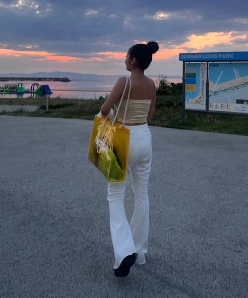 INTER FACTORY（インターファクトリー）の「AINA - ロープクリアバッグ made in INTER FACTORY（トートバッグ・レディース・ピンク/ブラック/イエロー・FREE）」の11枚目の写真