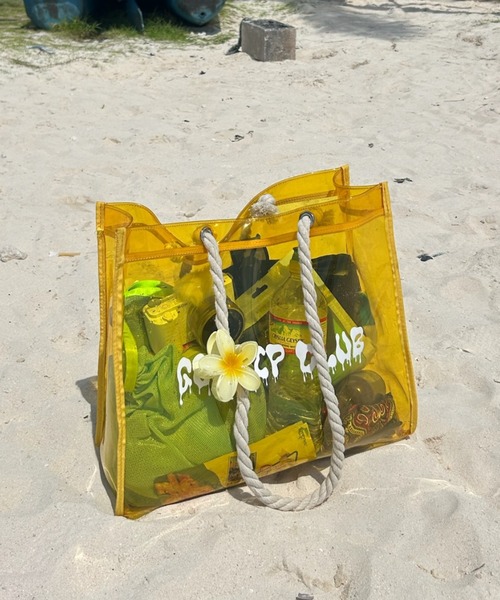 INTER FACTORY（インターファクトリー）の「AINA - ロープクリアバッグ made in INTER FACTORY（トートバッグ・レディース・ピンク/ブラック/イエロー・FREE）」の14枚目の写真