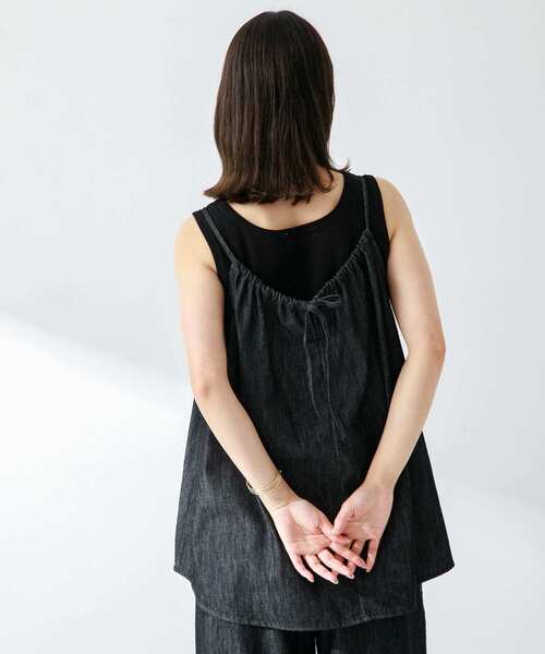 URBAN RESEARCH Sonny Label（アーバンリサーチサニーレーベル）の「デニムキャミ×パンツセットアップ（サロペット/オーバーオール・レディース・ブラック/インディゴブルー・FREE）」の13枚目の写真