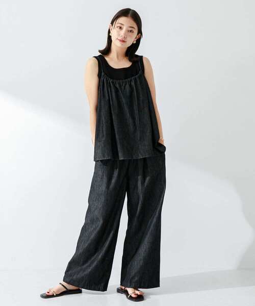 URBAN RESEARCH Sonny Label（アーバンリサーチサニーレーベル）の「デニムキャミ×パンツセットアップ（サロペット/オーバーオール・レディース・ブラック/インディゴブルー・FREE）」の15枚目の写真