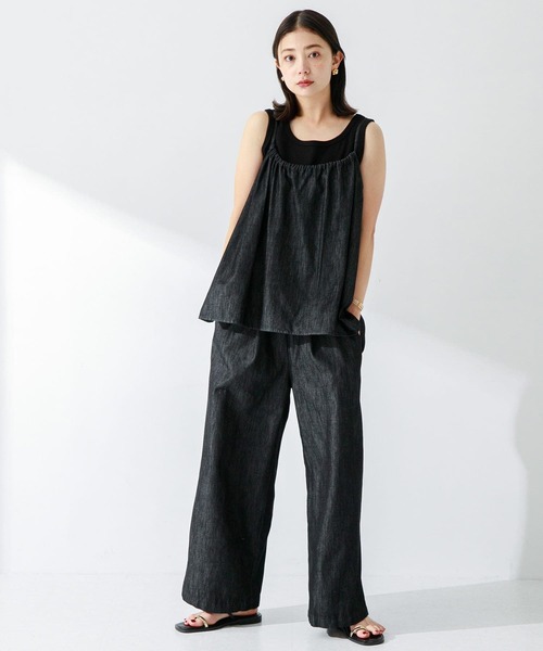 URBAN RESEARCH Sonny Label（アーバンリサーチサニーレーベル）の「デニムキャミ×パンツセットアップ（サロペット/オーバーオール・レディース・ブラック/インディゴブルー・FREE）」の16枚目の写真
