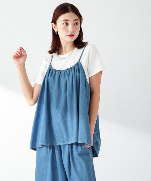 URBAN RESEARCH Sonny Label（アーバンリサーチサニーレーベル）の「デニムキャミ×パンツセットアップ（サロペット/オーバーオール・レディース・ブラック/インディゴブルー・FREE）」の19枚目の写真