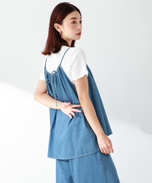 URBAN RESEARCH Sonny Label（アーバンリサーチサニーレーベル）の「デニムキャミ×パンツセットアップ（サロペット/オーバーオール・レディース・ブラック/インディゴブルー・FREE）」の21枚目の写真