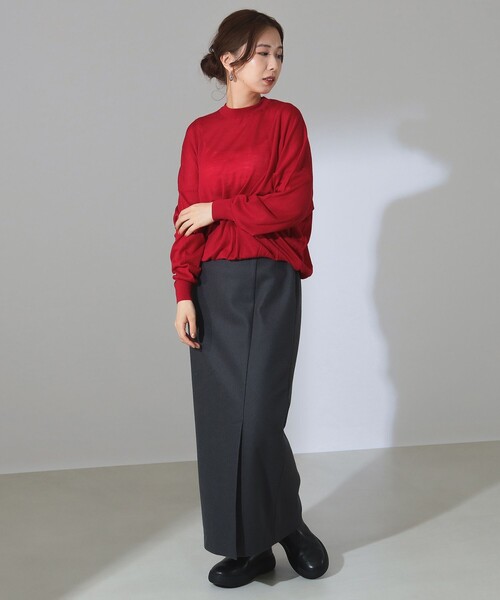 ATON（エイトン）の「ATON / シアー ウール クルーネック ニット