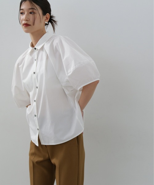 N.(N. Natural Beauty Basic)(エヌエヌナチュラルビューティーベーシック)の「◆ランタンスリーブブラウス(シャツ/ブラウス・レディース・ライラック/ベージュ/ホワイト・MEDIUM)」の10枚目の写真