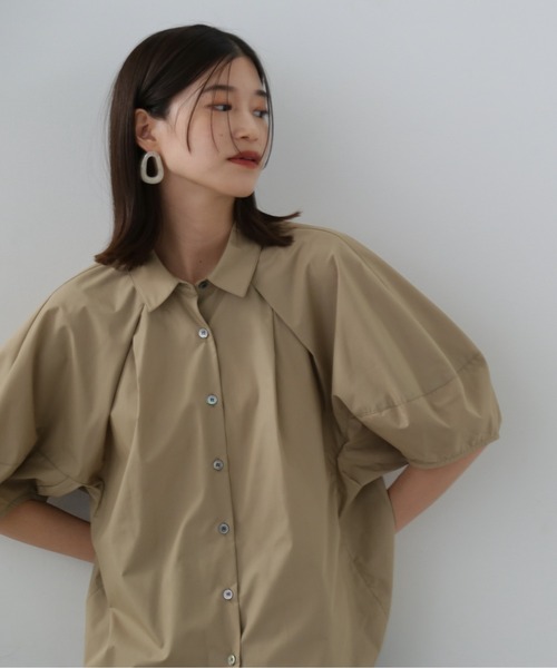 N.(N. Natural Beauty Basic)(エヌエヌナチュラルビューティーベーシック)の「◆ランタンスリーブブラウス(シャツ/ブラウス・レディース・ライラック/ベージュ/ホワイト・MEDIUM)」の13枚目の写真