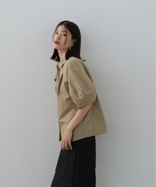 N.(N. Natural Beauty Basic)(エヌエヌナチュラルビューティーベーシック)の「◆ランタンスリーブブラウス(シャツ/ブラウス・レディース・ライラック/ベージュ/ホワイト・MEDIUM)」の14枚目の写真