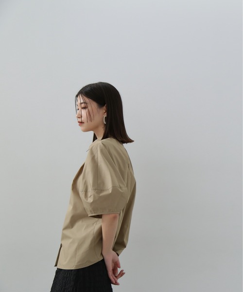 N.(N. Natural Beauty Basic)(エヌエヌナチュラルビューティーベーシック)の「◆ランタンスリーブブラウス(シャツ/ブラウス・レディース・ライラック/ベージュ/ホワイト・MEDIUM)」の18枚目の写真