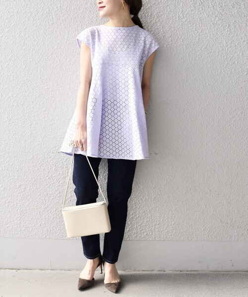 SHIPS（シップス）の「【WEB限定】スリム テーパード デニム （コバルトブルー・ダークブルー）（デニムパンツ・レディース・ダークブルー/コバルトブルー・L/M/S/XS/XXS）」の19枚目の写真