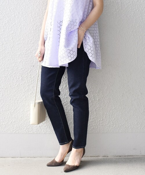 SHIPS（シップス）の「【WEB限定】スリム テーパード デニム （コバルトブルー・ダークブルー）（デニムパンツ・レディース・ダークブルー/コバルトブルー・L/M/S/XS/XXS）」の20枚目の写真