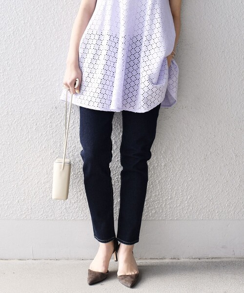 SHIPS（シップス）の「【WEB限定】スリム テーパード デニム （コバルトブルー・ダークブルー）（デニムパンツ・レディース・ダークブルー/コバルトブルー・L/M/S/XS/XXS）」の21枚目の写真