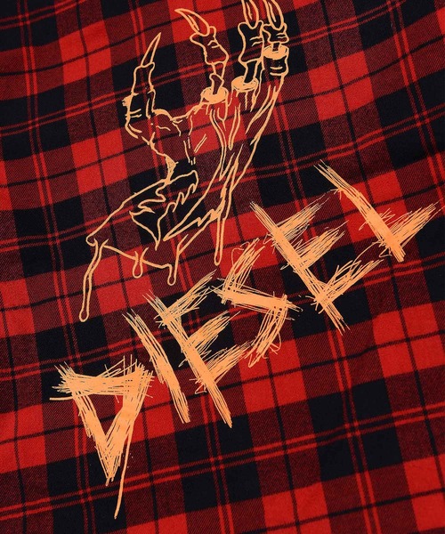 DIESEL KIDS（ディーゼルキッズ）の「DIESEL（ディーゼル）Kids & Junior チェック柄シャツ（シャツ/ブラウス・キッズ・レッド・4Y/6Y/8Y/10Y/12Y/14Y/16Y）」の3枚目の写真