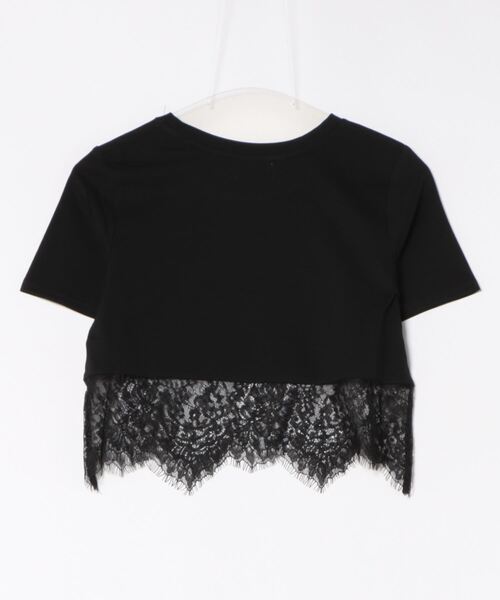 SPINNS(スピンズ)の「レースドッキング半袖ショートTシャツ(Tシャツ/カットソー・レディース・ホワイト/ブラック・ONESIZE)」の19枚目の写真