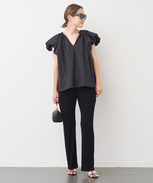 Deuxieme Classe(ドゥーズィエムクラス)の「追加Rayon リブパンツ(その他パンツ・レディース・ブラック・FREE)」の4枚目の写真