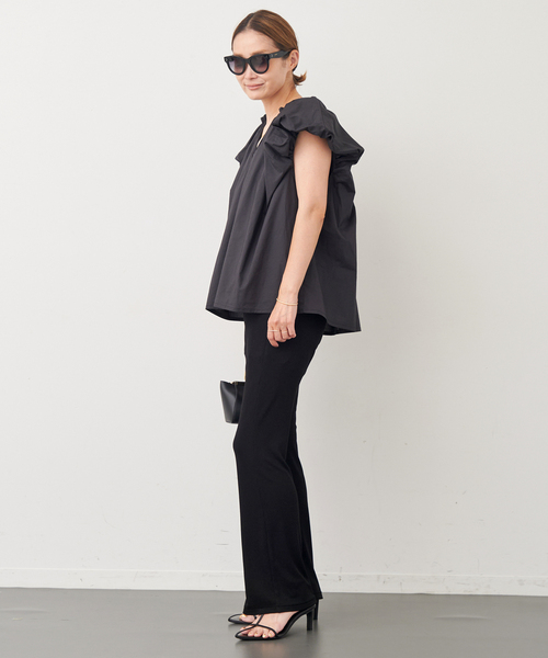 Deuxieme Classe(ドゥーズィエムクラス)の「追加Rayon リブパンツ(その他パンツ・レディース・ブラック・FREE)」の5枚目の写真