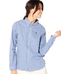 coen | ライトオックスギンガムボタンダウンシャツ(シャツ/ブラウス)