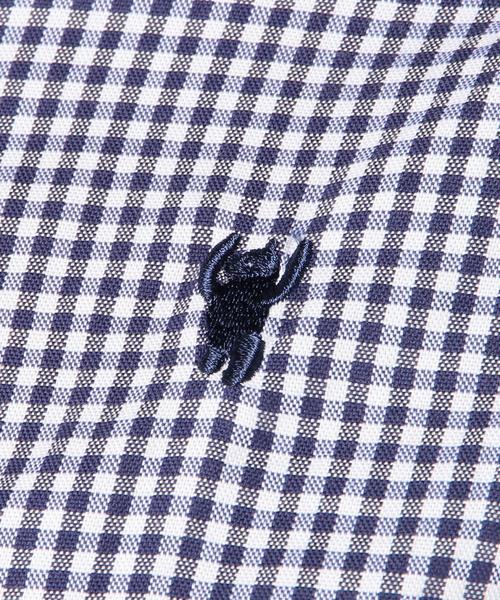 coen（コーエン）の「ライトオックスギンガムボタンダウンシャツ（シャツ/ブラウス・レディース・ライトブルー/ネイビー・MEDIUM/LARGE/SMALL）」の17枚目の写真