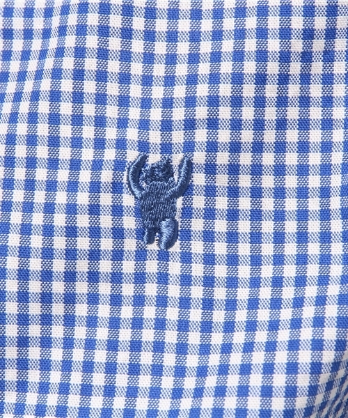 coen（コーエン）の「ライトオックスギンガムボタンダウンシャツ（シャツ/ブラウス・レディース・ライトブルー/ネイビー・MEDIUM/LARGE/SMALL）」の12枚目の写真