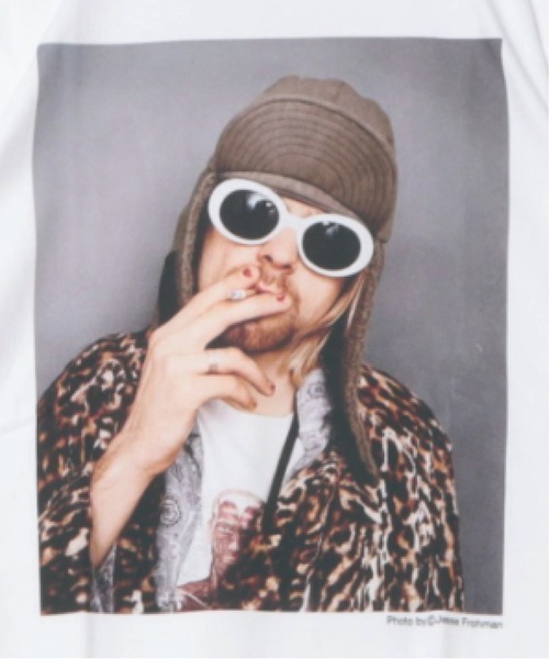 CULTURE SUPPLY(カルチャー サプライ)の「Photo Tee Kurt Cobain(Tシャツ/カットソー・レディース・スミクロ/ホワイト・L/M)」の10枚目の写真