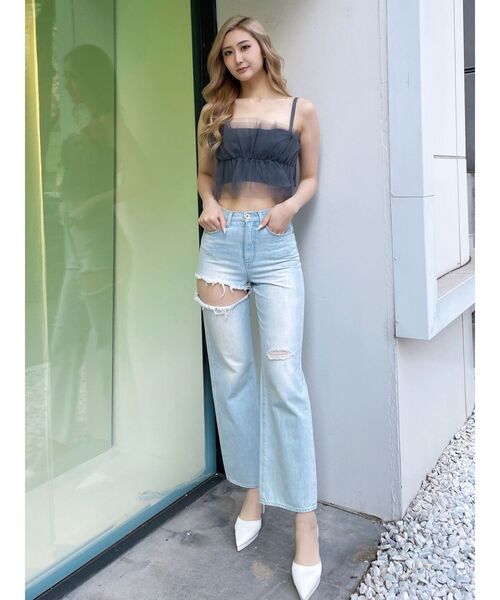 デニム・ジーパン Ferragamo Wide Leg Garment-Dyed Cotton Denim Jeans Organic Cotton Wide Leg Denim – La Garçonne