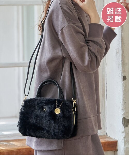 ikka(イッカ)の「【雑誌InRed12月号掲載】エコファー2WAYミニショルダー(ショルダーバッグ・レディース・ブラック/オフホワイト/ダークグリーン/ベージュ/グレー/ホワイト・FREE)」の18枚目の写真