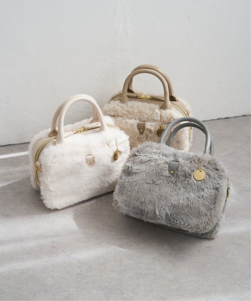 ikka(イッカ)の「【雑誌InRed12月号掲載】エコファー2WAYミニショルダー(ショルダーバッグ・レディース・ブラック/オフホワイト/ダークグリーン/ベージュ/グレー/ホワイト・FREE)」の14枚目の写真