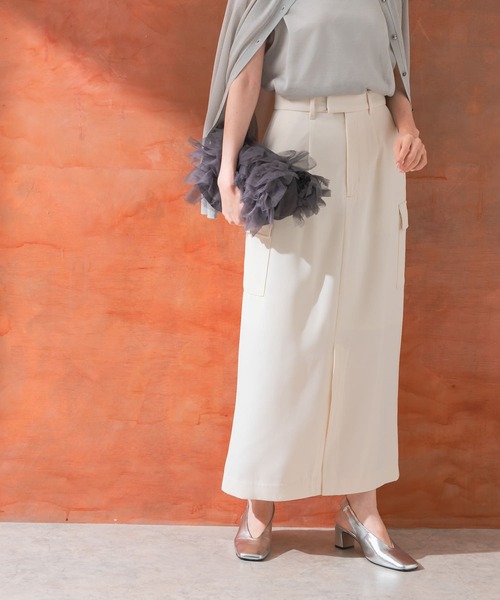 URBAN RESEARCH ROSSO WOMEN（アーバンリサーチ　ロッソ）の「ストレートカーゴスカート（スカート・レディース・カーキ/アイボリー・38/36）」の16枚目の写真