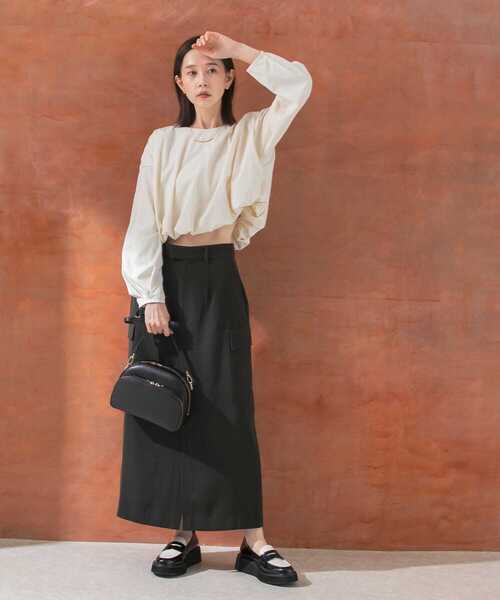 URBAN RESEARCH ROSSO WOMEN（アーバンリサーチ　ロッソ）の「ストレートカーゴスカート（スカート・レディース・カーキ/アイボリー・38/36）」の20枚目の写真