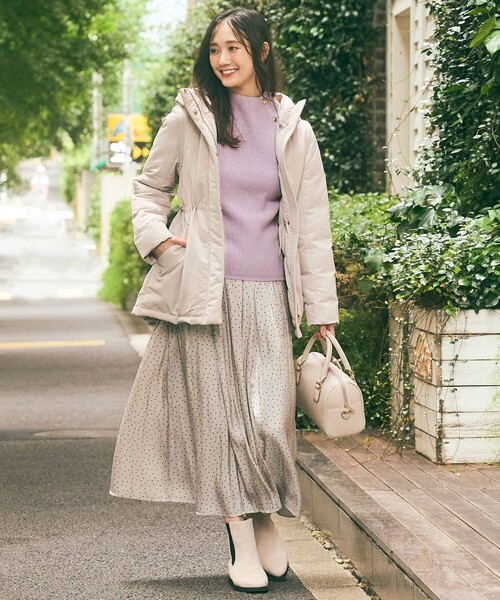 セール】【洗える】シャイニードットギャザー スカート（スカート