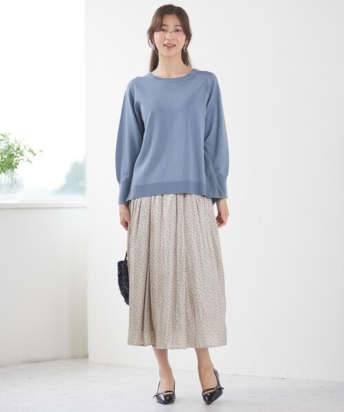 ANY SIS（エニィスィス）の「【洗える】シャイニードットギャザー スカート（スカート・レディース・グレー系5/ベージュ系5・1/2/3）」の14枚目の写真