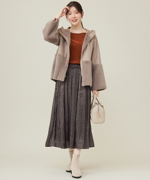 ANY SIS（エニィスィス）の「【洗える】シャイニードットギャザー スカート（スカート・レディース・グレー系5/ベージュ系5・1/2/3）」の16枚目の写真