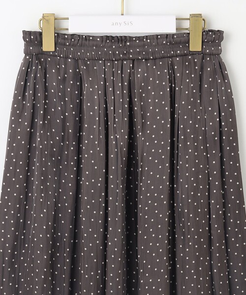 ANY SIS（エニィスィス）の「【洗える】シャイニードットギャザー スカート（スカート・レディース・グレー系5/ベージュ系5・1/2/3）」の5枚目の写真