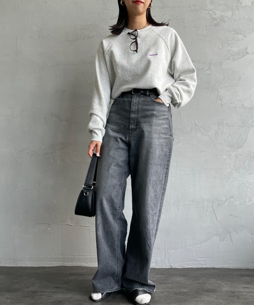 Healthknit（ヘルスニット）の「[HEALTHKNIT/ヘルスニット] 別注 ショート丈 クラシックラグランスリーブスウェット（スウェット・レディース・ブルー/チャコール/グレー/レッド/ピンク・F）」の6枚目の写真