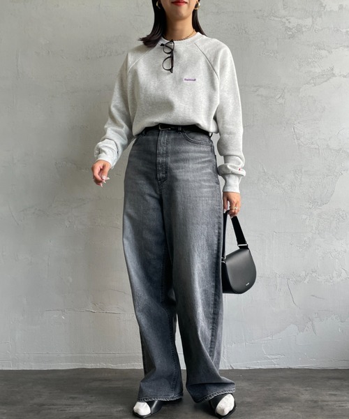 Healthknit（ヘルスニット）の「[HEALTHKNIT/ヘルスニット] 別注 ショート丈 クラシックラグランスリーブスウェット（スウェット・レディース・ブルー/チャコール/グレー/レッド/ピンク・F）」の18枚目の写真
