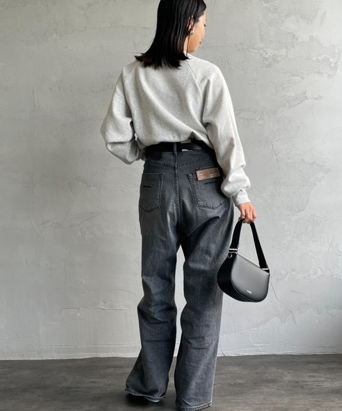 Healthknit（ヘルスニット）の「[HEALTHKNIT/ヘルスニット] 別注 ショート丈 クラシックラグランスリーブスウェット（スウェット・レディース・ブルー/チャコール/グレー/レッド/ピンク・F）」の20枚目の写真