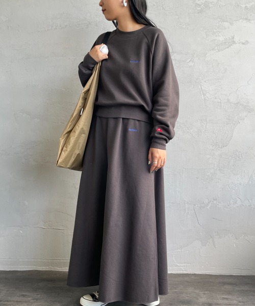 Healthknit（ヘルスニット）の「[HEALTHKNIT/ヘルスニット] 別注 ショート丈 クラシックラグランスリーブスウェット（スウェット・レディース・ブルー/チャコール/グレー/レッド/ピンク・F）」の9枚目の写真