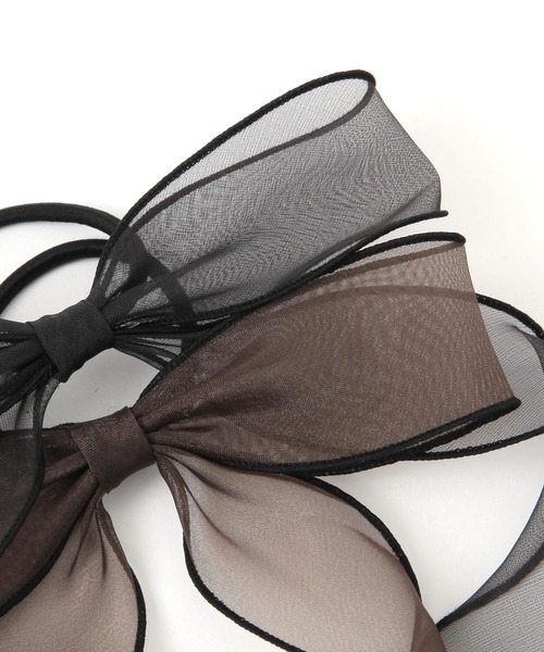 niko and...（ニコアンド）の「カールリボンヘアゴム（ヘアゴム・レディース・ブラック/ブラウン・0）」の4枚目の写真