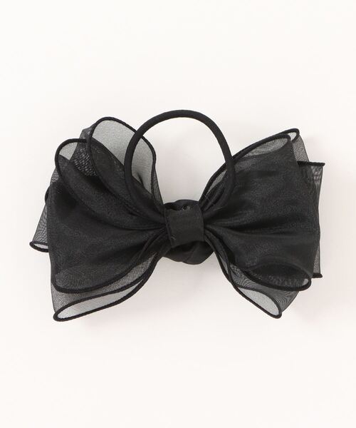 Three Four Time（ｽﾘｰﾌｫｰﾀｲﾑ）の「ローズシフォンリボンヘアゴム【結婚式/パーティ/フォーマル/デイリー】（ヘアゴム・レディース・ベージュ/ブラック・FREE）」の3枚目の写真
