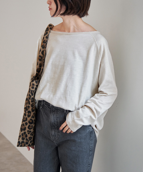 Spick & Span（スピックアンドスパン）の「≪追加≫コットンスラブクルーネックプルオーバー（Tシャツ/カットソー・レディース・チャコールグレー/ブルー/ホワイト系その他・FREE）」の20枚目の写真