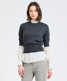 ESTNATION - エストネーション-ESTNATION-オープンネックリブニット ESTNATION / リブボートネックニット｜ESTNATION ONLINE STORE