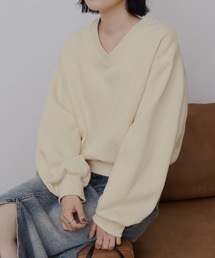 裏起毛Vネックスウェット