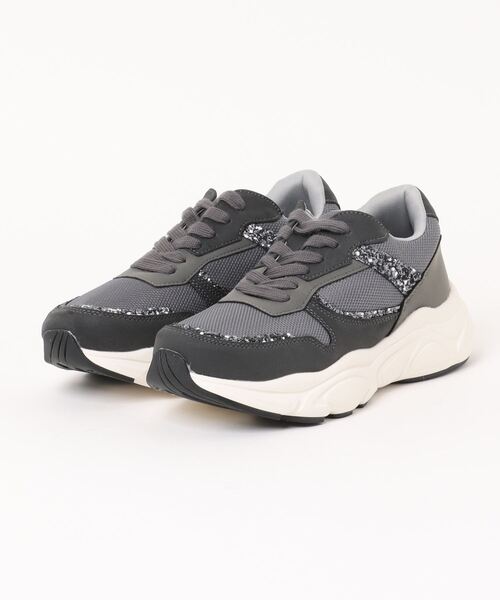 【セール】【Round About】撥水グリッターコンビスニーカー(445014)（スニーカー）｜Round About（Bridget Birkin）（ラウンド アバウト）