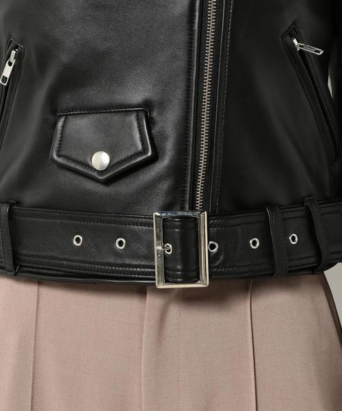 Another Edition（アナザーエディション）の「ラムライダースジャケット/AEBC LAMB RIDERS JKT（ライダースジャケット・レディース・ブラック・SMALL/MEDIUM）」の9枚目の写真