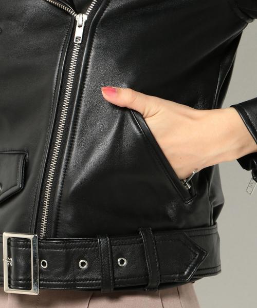 Another Edition（アナザーエディション）の「ラムライダースジャケット/AEBC LAMB RIDERS JKT（ライダースジャケット・レディース・ブラック・SMALL/MEDIUM）」の16枚目の写真