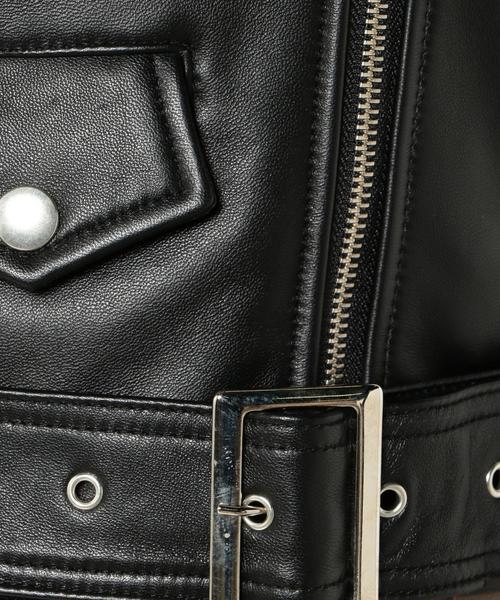 Another Edition（アナザーエディション）の「ラムライダースジャケット/AEBC LAMB RIDERS JKT（ライダースジャケット・レディース・ブラック・SMALL/MEDIUM）」の13枚目の写真