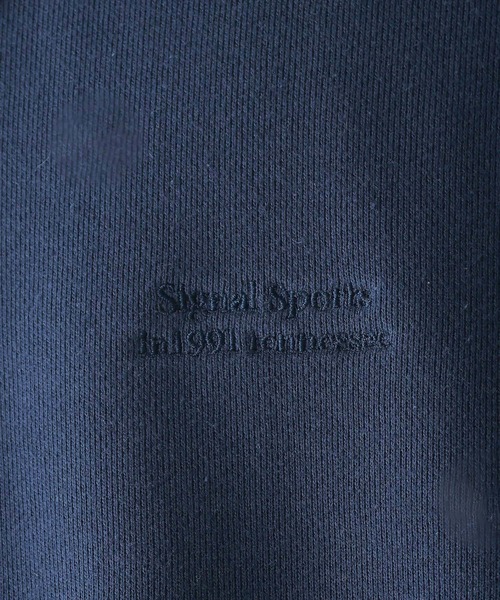 SIGNAL SPORTS（シグナルスポーツ）の「【SIGNAL SPORTS】ヘビーウェイトコットン/刺繍裏毛ビッグスウェット（スウェット・メンズ・ネイビー/アッシュグレー/ブラック・MEDIUM/LARGE）」の4枚目の写真